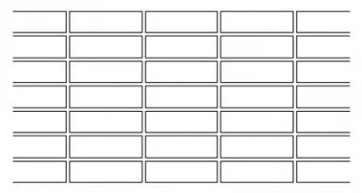 A grid of thirty-five empty rectangles arranged in five rows and seven columns.