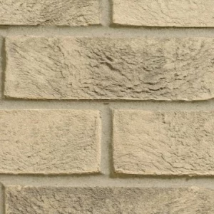 A buff textured brick