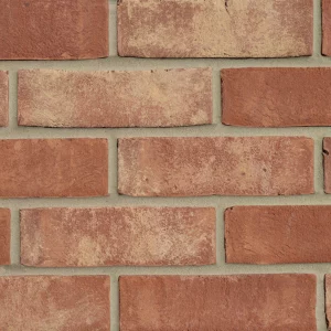 A red and pink brick
