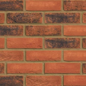Red and black brick sample