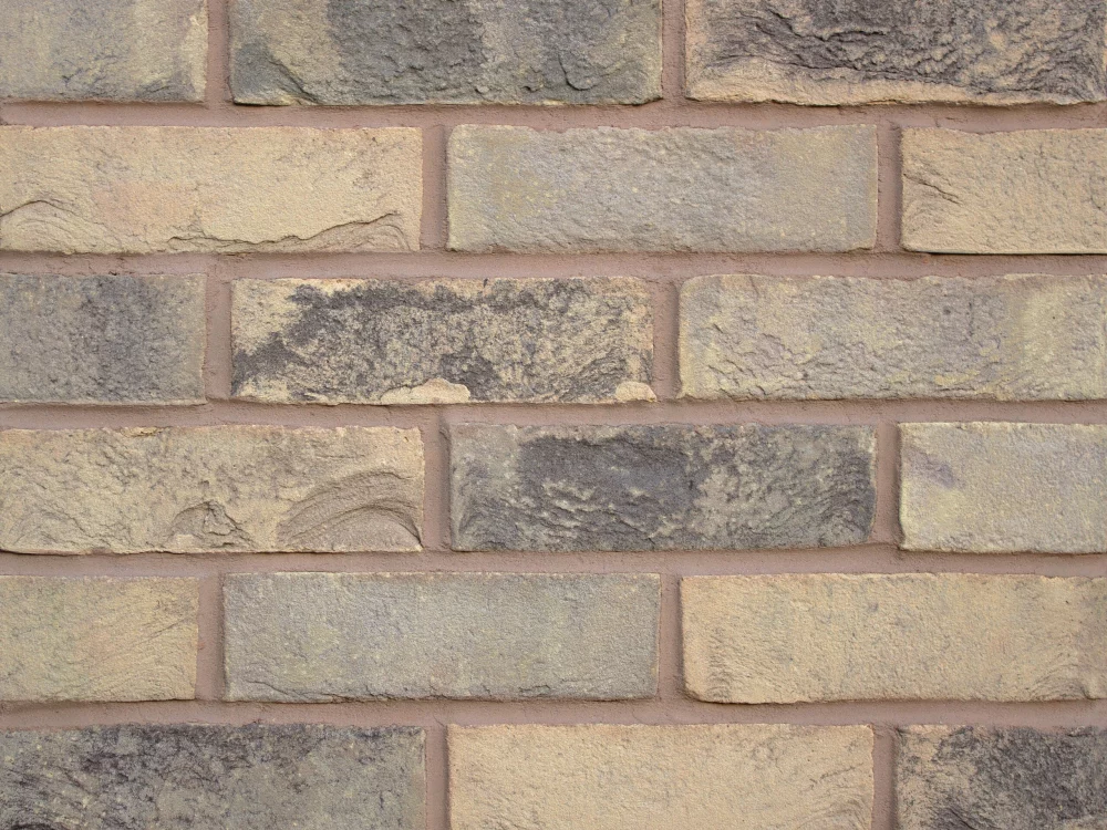 Grey and cream brick