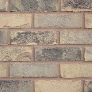 Grey and cream brick