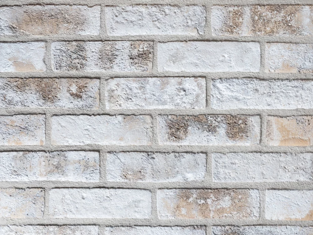 White textured brick panel
