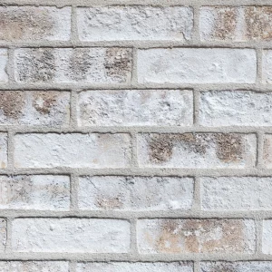 White textured brick panel