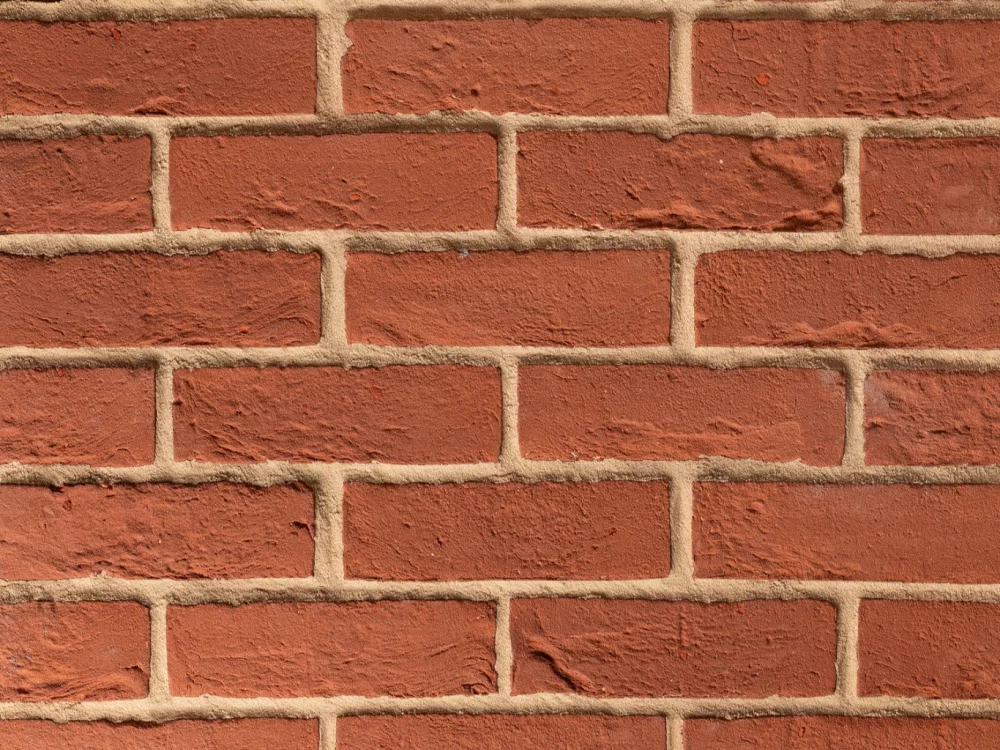 Close-up view of a Orange brick wall