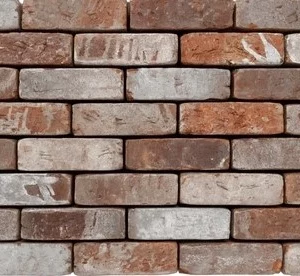 Red and grey brick sample in uniform pattern