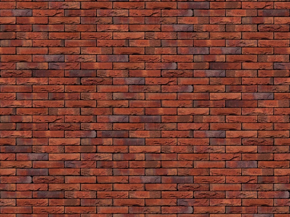Red and purple brick sample in uniform pattern