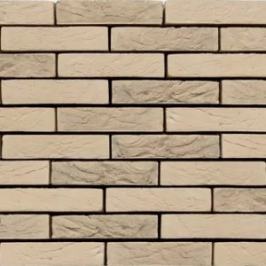 A buff and grey brick sample