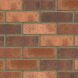 A mixture coloured brick with red and brown tones