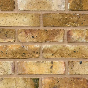 A sample panel of a brick wall in yellow tones