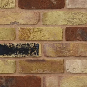 A sample panel of a brick wall displaying yellow and red tones