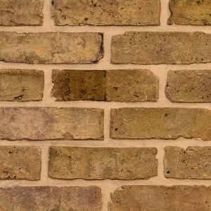A sample panel brick wall displaying yellow tones