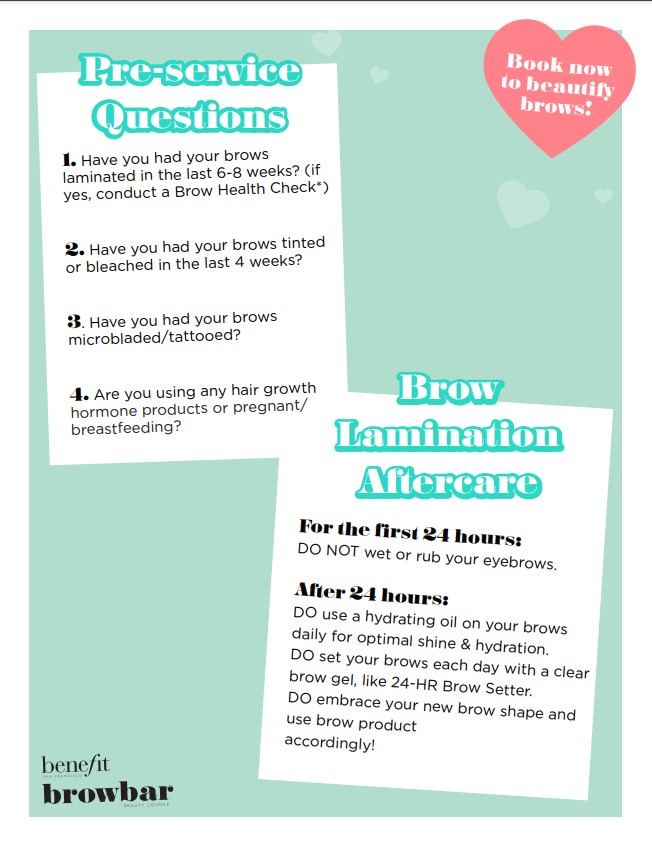 benefit browbar brow lamination Boots Braehead