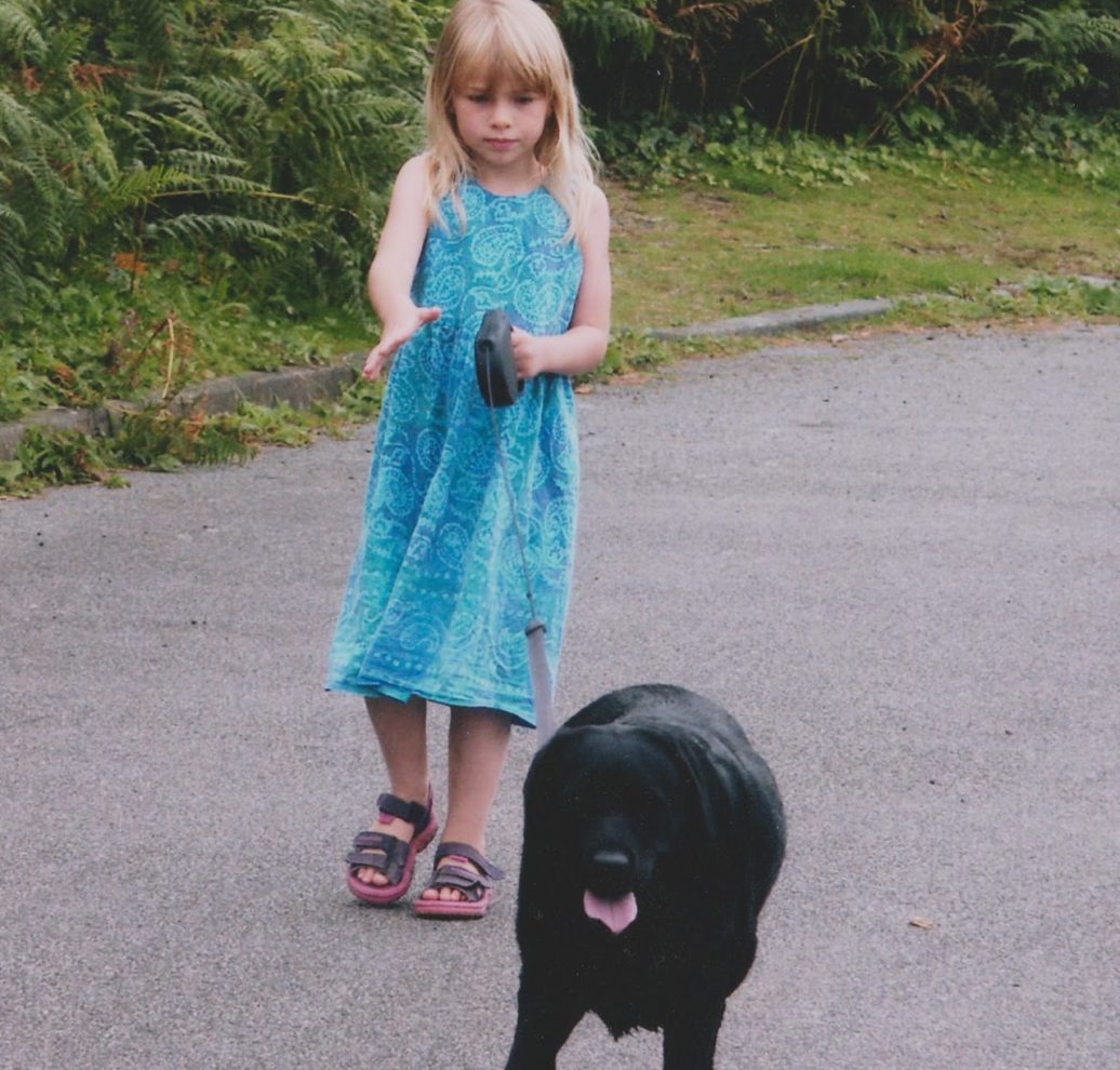 Girl and dog