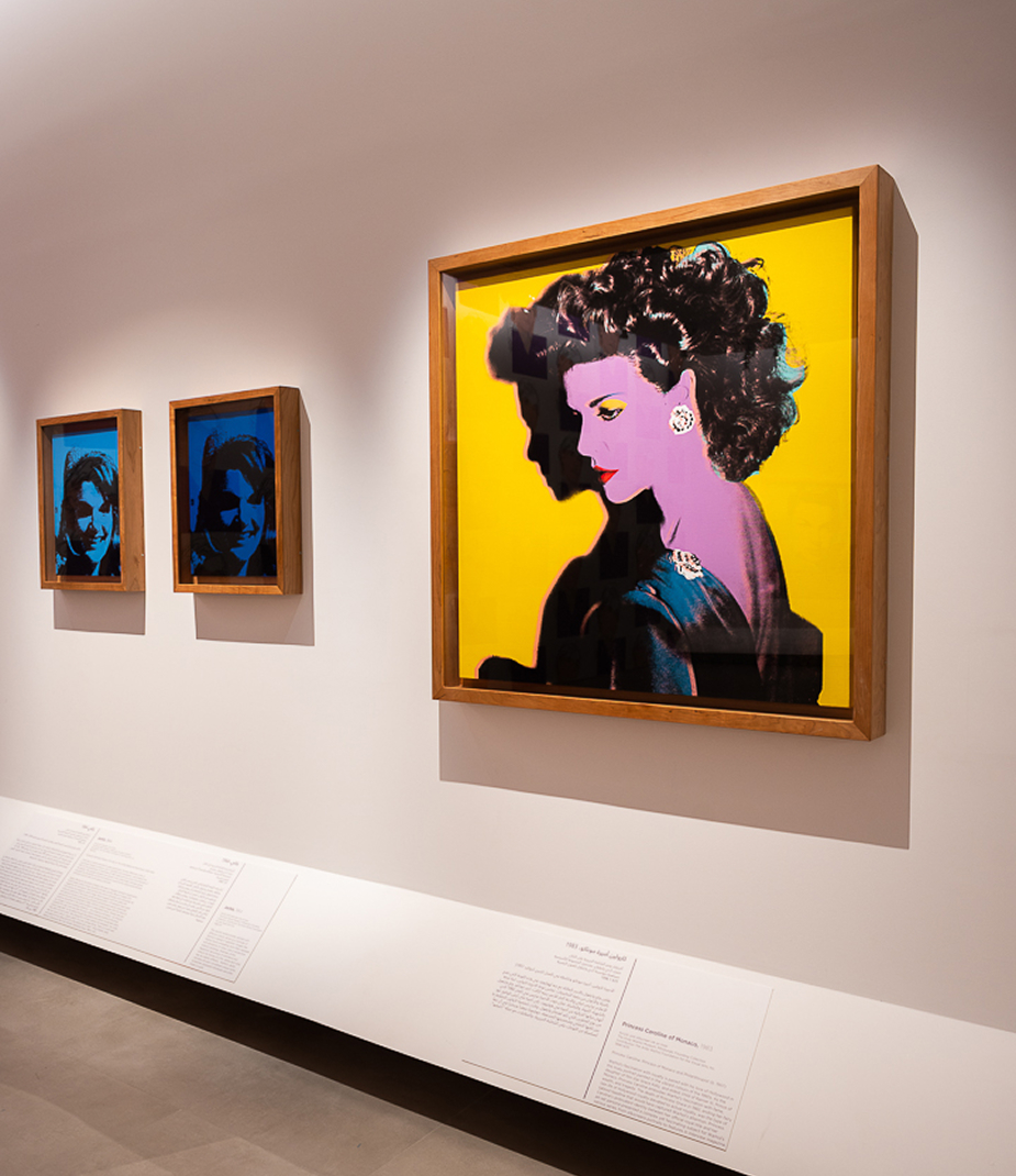Andy Warhol portrait artwork at the AlUla exhibition