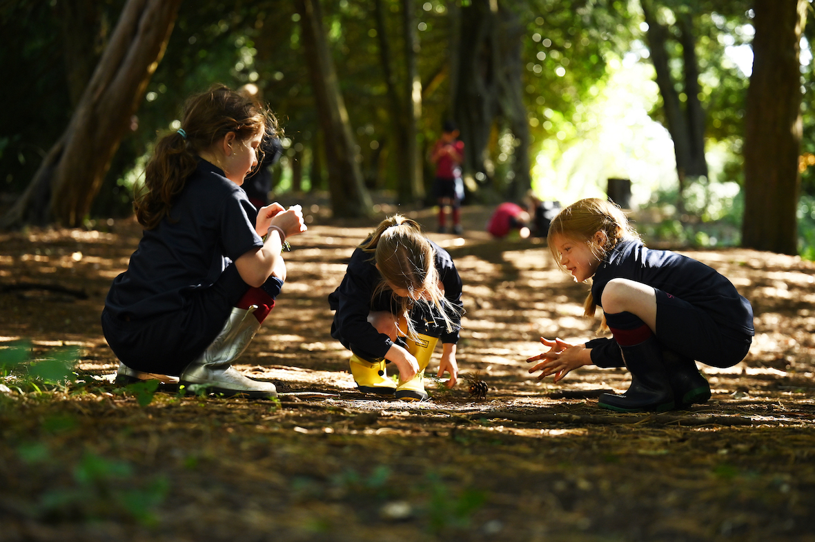Pupils taking part in outdoor learning at independent prep school Buckinghamshire