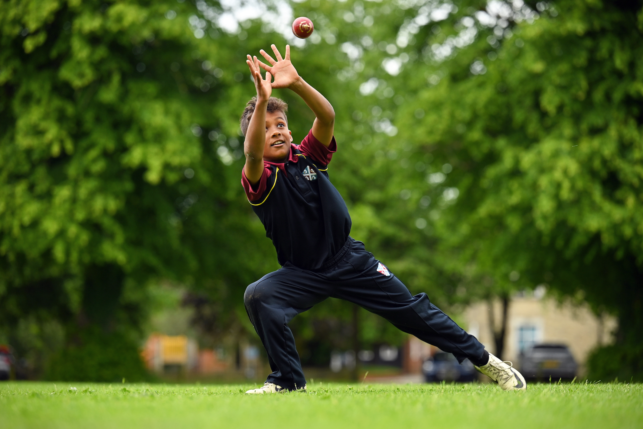 Cricket match at Swanbourne House, independent school in Buckinghamshire