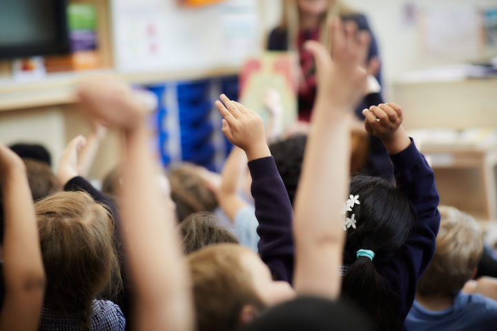 Pupils in a classroom at Swanbourne House Prep & Boarding School, Milton Keynes
