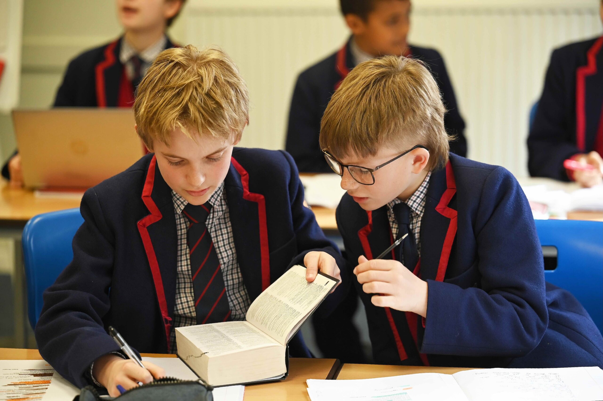 Pupils at Swanbourne House in an English class