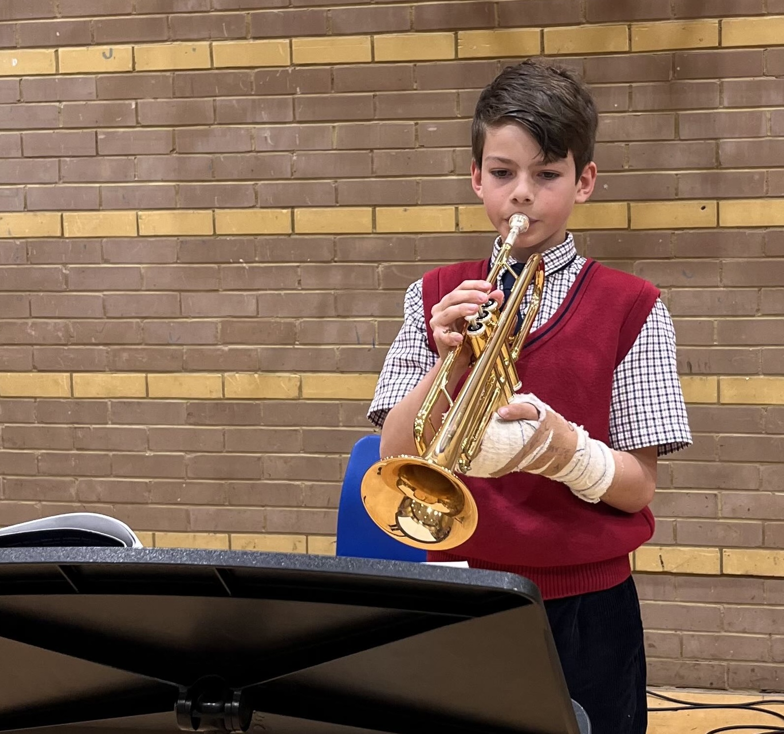 Pupils at Swanbourne House in Buckinghamshire are given opportunities to play a wide variety of musical instruments.