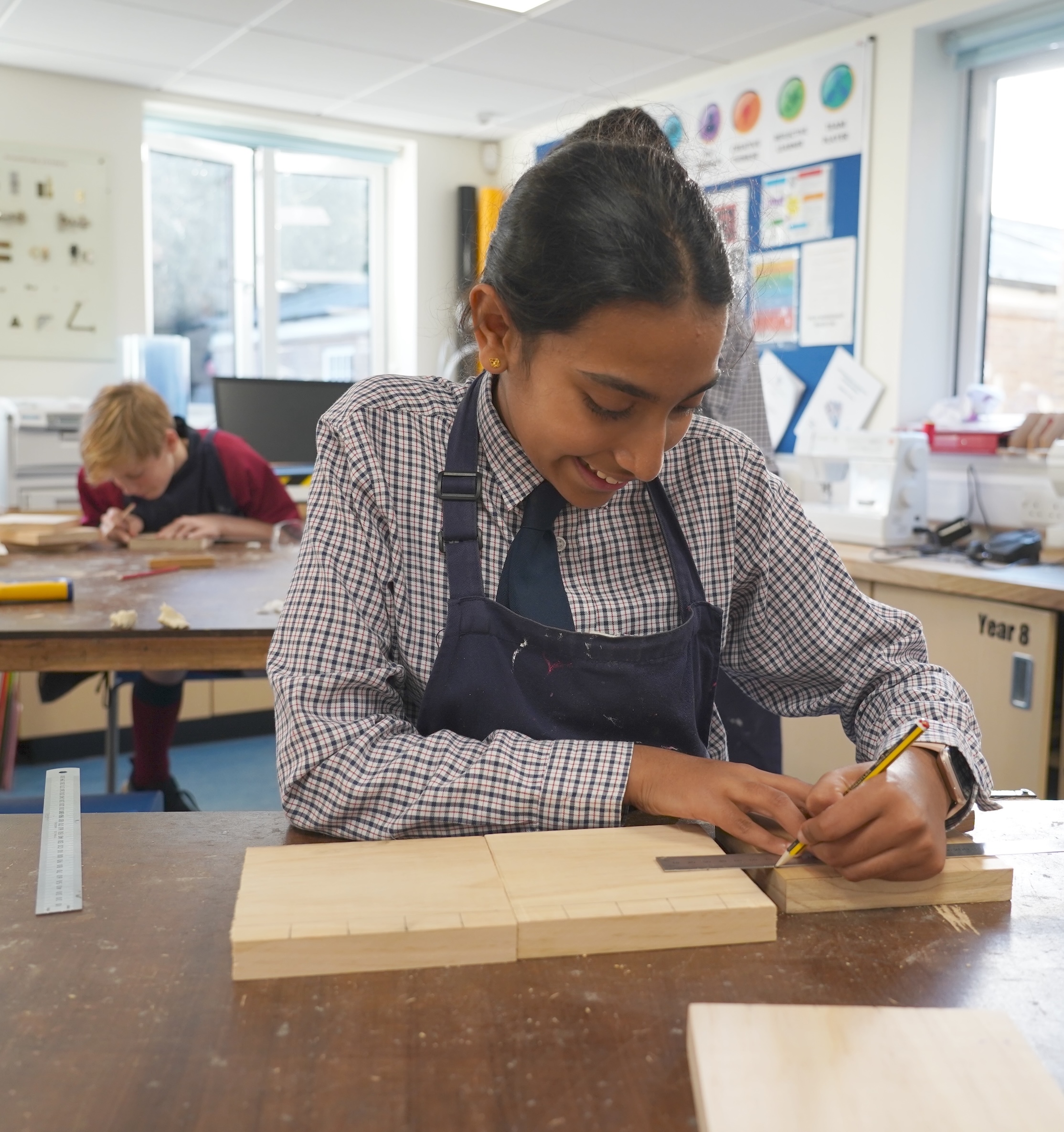Woodwork in Design and Technology class