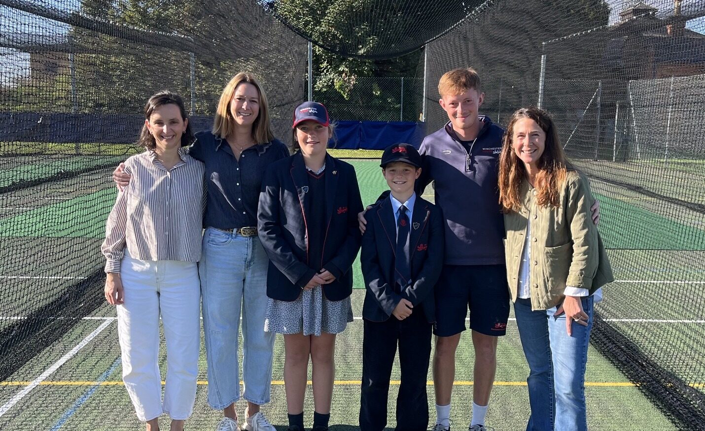 Friends of Winchester House at the new cricket nets